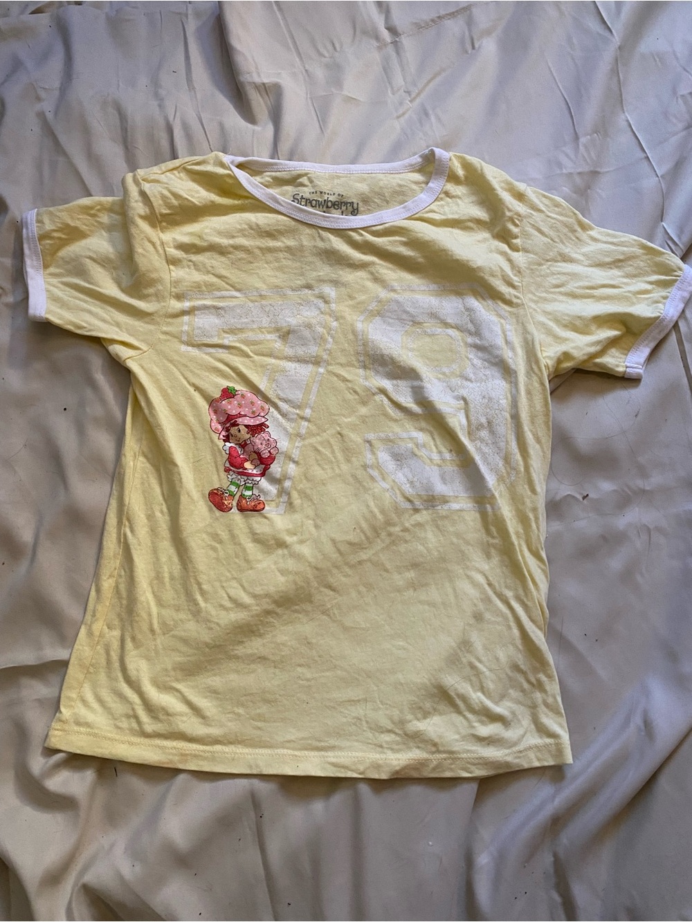 Strawberry Shortcake Yellow Graphic baby Tee
